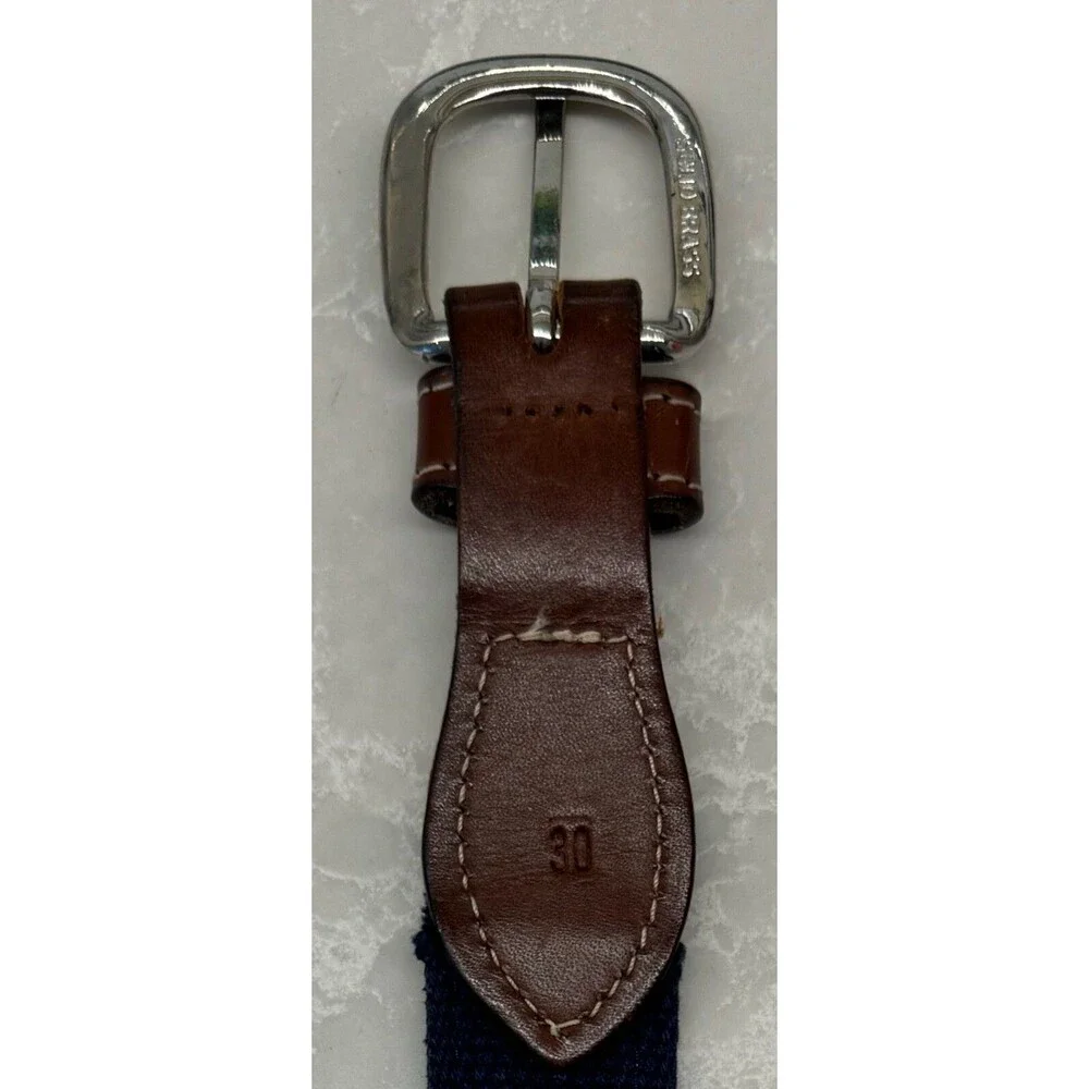 North Carolina Tar Heels - Canvas Leather Belt - Size 30 - Carolina Blue